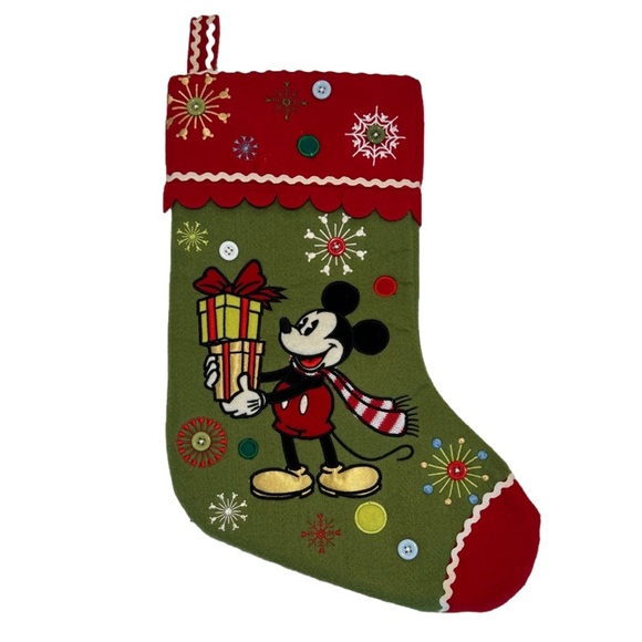 Disney Mickey Mouse Minnie Mouse Christmas Holiday Stocking - Picture 3 of 6